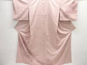 家屋に草花模様手織り紬訪問着